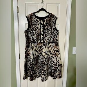 Studio One New York Sleeveless Dress EUC 22W Animal Print